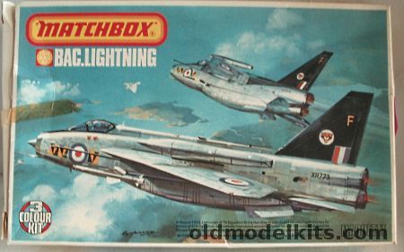 Matchbox 1/72 BAC Lightning F.6 - RAF No.74 Sq Singapore August 1970 or Lightning F.2A No.92 Sq. West Germany June 1974, PK-114 plastic model kit